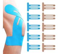 UIHRLM 10PCS Knee Tape - Waterproof Elastic Precut Kinesiology Tapes for Alleviate Knee Pain, Breathable Pre Cut Sports Tapes Support Stickers for Muscle Discomfort Relief Running, Riding, Hiking