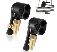 UIHRLM 2 Pack Dual Head Bike Valve Adapter, Presta Valve Pump Adapter with Connector Heads, Multi-Use Dual Head Bike Track Pump Tyre Air Pumps Accessories for Bicycle Bikes Vehicle Replacement