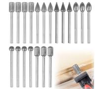 UIHRLM 20 PCS Diamond Grinding Bit, Diamond Grinding Burr Bit Set with 1/8 Inch Shank Compatible with Dremel Rotary Tool, Drill Bits Kit for Stone, Glass, Ceramics Engraving Carving Polishing