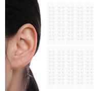 UIHRLM 200PCS Ear Seeds, Gold Acupuncture Ear Seeds, Disposable ACU Seeds Health Care Sticker Kit for Men and Women Migraines Anxiety Stress Insomnia Depression Relief (10 Sheets) (Siliver)