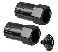 UIHRLM 2PCS Cassette Removal Tool, Lockring Bottom Bracket Repair Tool Compatible with Shimano Sunrace Sram Dnp 6/7/8/9/10/11 Speed, Carbon Steel Freewheel Removal Tools for Mountain Bikes