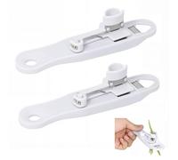 UIHRLM 2PCS Runner Bean Slicers, Multi-Functional Runner Bean Slicer and Stringer, Hand-Held Green Bean Cutter French Style Cutter Kitchen Accessories for Home, Restaurant Use (White)