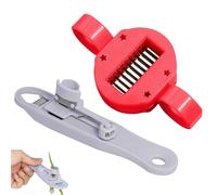 UIHRLM 2PCS Runner Bean Slicers, Multi-Functional Runner Bean Slicer and Stringer, Hand-Held Green Bean Cutter French Style Cutter Kitchen Accessories for Home, Restaurant Use (Red+White)