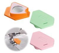 UIHRLM 3 PCS Magnetic Seam Guide for Sewing Machine, Universal Polygonal Magnetic Sewing Machine Guide with Scale, Multifunctional Seam Hemmer Guides Accessories (Pink + Orange + Green)