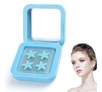 UIHRLM 32PCS Hydrocolloid Pimple Patches, Cute Star Acne Patches with Travel Compact Mirror, Zit Stickers for Face Spot Treatment, Invisible Spot Stickers to Reduces Redness, Day or Night Use