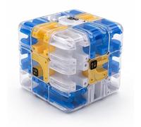 UIHRLM 3D Large Labyrinth 3D Maze Cube, Rolling Ball Maze Cube Game, Enhance Logical Development Concentration Stress Relief and Anxiety Reduction for Adults Family Gatherings Puzzle (Blue)