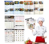UIHRLM 3PCS Diabetic Food Chart, Diabetes Food List & Meal Planner & Healthy Diabetic Meal Guide, Comprehensive Diet Guide Book Easy Recipes Fodmap Chart Informa Wall Charts for Diabetics