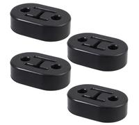 UIHRLM 4 PCS Exhaust Hanger, Universal Exhaust Rubber Mount with 2 Holes, Heavy Duty 12mm Exhausts Pipe Hanger Insulators Shock Absorbent Rubber Muffler Hangers for Most Cars, Van, Truck