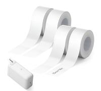 UIHRLM 4PCS 15mmx4m Label Maker Tape, Waterproof Self-Adhesive Labels for DIY Marking of Name, Price, Shelf Life & Classification Compatible for Thermal Printer Qutie P15/D30 Nelko Nimbot (White)