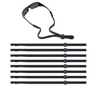 UIHRLM 8PCS Sunglasses Strap, Adjustable Anti-Slip Black Elastic Glasses String, Universal Soft Sport Eyeglasses Cord, Eyewear Retainer Glasses Lanyard for Adult Kids Reading Running Outdoor Sports