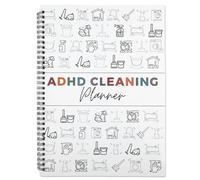 UIHRLM ADHD Cleaning Planner, ADHD Cleaning Schedule & Checklist Management, Bundle Household Organizing Schedule Book Daily Task Planner Management for Daily, Weekly, Monthly Organizer (White)
