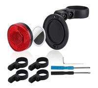 UIHRLM Bike Reflector Compatible with Airtag, Waterproof Hidden Bike Mount Holder with 5 Sizes Mounting Bracket, Easy Install Anti-Theft Bicycle GPS Tracker Bikes Lock for Bicycle, Scooter, Ebike