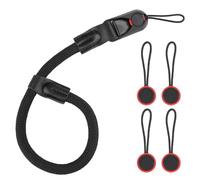 UIHRLM Camera Wrist Strap for Man Woman Photographers, Camera Hand Straps Quick Release for SLR DSLR Digital Mirrorless Camera with 4 Quick Release Buckle Connectors (Black)