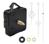 UIHRLM Clock Mechanisms Battery Powered, Silent Quartz Wall Clocks Mechanism with Replacement Clock Hands, 16mm Shaft Mechanism Motor Movement Repair Parts Fit 4-6mm Thick Clocks Face