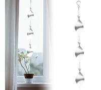 UIHRLM Garden Wind Spinners, 3D Stainless Steel Fishbone Wind Spiral Spinners, 360° Spinner Hanging Chime Suncatcher Bird Reflectors for Windows Outdoor Corridor Yard Living Room Decor