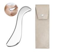 UIHRLM Gua Sha Tool with Storage Pouch, Stainless Steel Gua sha Massage Tool for Soft Tissue Mobilization, Muscle Scraper Physical Therapy for Back, Legs, Arms, Neck, Shoulder Relax Body Mind Home