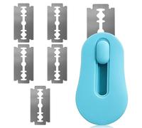 UIHRLM Magnetic Bread Lame, Blue Handmade Sourdough Scoring Tool with 5 Stainless Steel Replaceable Blades, Bread Scorer Bread Cutting Tool Baking Making Accessories for Bread Baking