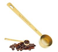 UIHRLM Measuring Spoon, Stainless Steel Coffee Scoop with Long Handle, Precision Measuring Spoon for Coffee, Loose Tea, Collagen Supplements, Protein Powder Matcha Espresso Sugar (Gold, 30ml)