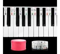 UIHRLM Piano Keyboard Stickers, Removable 88-Key Full Size Piano Stickers With Box, Reusable No Need Sticker Multi-Color Pianos Keyboard Notes Guide Labels for Beginners, Learning, Kids