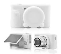 UIHRLM Silicone Protective Cover Compatible with Canon PowerShot SX740 SX730 - Ultra-Thin & Lightweight Camera Case with Removeable Lens Cover, Protective Case Accessories for Digital Camera (White)