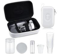 Uiifan 1 Set Portable Communion Set Gifts for Catholic Priests Travel, Home Visits, Wedding (White)