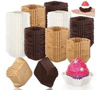 Uiifan 1200 Pcs Square Cupcake Liners 1.77"x1.77" Square Brownie Baking Cups Pan Liners Disposable Greaseproof Paper Cupcake Cases for Wedding Graduation Baby Shower Birthday Party Supply