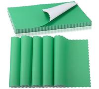 Uiifan 200 Pcs Paper Placemats Disposable Scalloped Edges Blank Table Mats Bulk Place Mats for Dining Wedding Parties Christmas Table Decorations 10 x 14 Inch (Green)