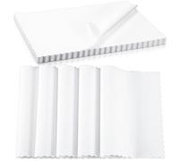 Uiifan 200 Pcs Paper Placemats Disposable Table Placemat Scalloped Edges Blank Table Mats Bulk Place Mat for Dining Wedding Parties Christmas Table Decorations 10 x 14 Inch (White)