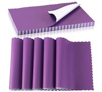 Uiifan 200 Pcs Paper Placemats Disposable Table Placemat Scalloped Edges Blank Table Mats Bulk Place Mat for Dining Wedding Parties Christmas Table Decorations 10 x 14 Inch(Purple)