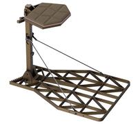 UIIHUNT Hang On Tree Stands, Cast Aluminum Lock On Tree Stand for Deer Hunting, 11.4 lb Lightweight Hang-On Treestand with 27.8" x 17.8" Platform, Portable Saddle and Bow Hunting Stand