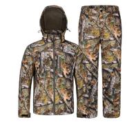 UIIHUNT Hunting Clothes for Men with Fleece Lining, Safety Strap Compatible Water Resistant Silent Hunting Jacket and Pants