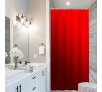 Uiiooazy Red Shower Curtain, Burgundy Gradient Shower Curtain Anti-Mould Waterproof Washable Polyester Fabric Bathroom Curtains with 6 Hooks 90 x 180 cm