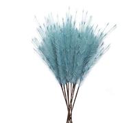 UiiziC Artificial Flowers Pampas Grass Ascendant Grass Fake Flowers Grass for Wedding Bouquets Home Party Hotel Centerpieces Decorations (Dusty Blue, 8pcs 30 inch / 76cm Ascendant Pampas Grass)