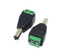 UIJHGGWEX DC Power Connector 2.5x5.5mm & 2.1x5.5mm Male Female Jack Socket for Audio Video 4/10pcs(4pcs 2.1mm)