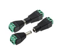 UIJHGGWEX DC Power Male Plug Jack Adapter 2.1x5.5mm for CCTV LED Light 5.5x2.5mm Socket 5pcs(Male head,5.5x2.5mm)