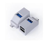 UIJHGGWEX USB 3.0 Hub 3-Port for Mini Splitter Adapter, 5Gbps High Speed Data Transfer Extender for Laptop PC (3.0type black)