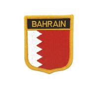 Uijokdef 1 PCS（2.76x2.36 inch） Bahrain Flag Patches Iron On or Sew On Embroidered Tactical Military National Bahrain Patch