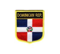 Uijokdef 1 PCS(2.76x2.36 inch) Dominican Republic Flag Patches Iron On or Sew On Embroidered Tactical Military National Dominican Republic Patch