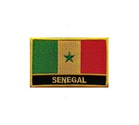 Uijokdef 1 PCS Senegal Flag Patches Iron On or Sew On Embroidered Tactical Military National Senegal Patch (Senegal)