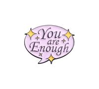 Uijokdef Inspirational Quote Metal Brooch Pin, Colorful Letter Badge, Fun Short Sentence Design, Clothing Accessory with Butterfly Clasp, 0.8 Inches, Brass, no gemstone