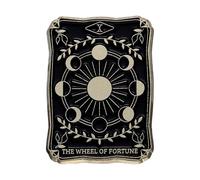 Uijokdef Vintage Tarot Card The Magician Enamel Pin, Black and Gold Metal Brooch, Mystical Design, 1.18x0.83 Inch, 0.8 Inches, Brass, no gemstone