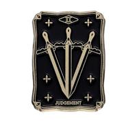 Uijokdef Vintage Tarot Card The Magician Enamel Pin, Black and Gold Metal Brooch, Mystical Design, 1.18x0.83 Inch, 0.8 Inches, Brass, no gemstone