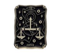 Uijokdef Vintage Tarot Card The Magician Enamel Pin, Black and Gold Metal Brooch, Mystical Design, 1.18x0.83 Inch, 0.8 Inches, Brass, no gemstone