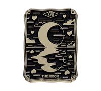 Uijokdef Vintage Tarot Card The Magician Enamel Pin, Black and Gold Metal Brooch, Mystical Design, 1.18x0.83 Inch, 0.8 Inches, Brass, no gemstone