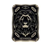 Uijokdef Vintage Tarot Card The Magician Enamel Pin, Black and Gold Metal Brooch, Mystical Design, 1.18x0.83 Inch, 0.8 Inches, Brass, no gemstone
