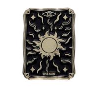 Uijokdef Vintage Tarot Card The Magician Enamel Pin, Black and Gold Metal Brooch, Mystical Design, 1.18x0.83 Inch, 0.8 Inches, Brass, no gemstone