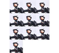 Uikdjgu 10X 360 Degree Rotating Cycling Bike Light Double Holder LED Front Flashlight Pump Handlebar Mount Holder Black + Orange