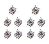 Uikdjgu 10X AC 380V 10A on/Off/on 3 Positions 12 Pin Latching Toggle Switch 4PDT
