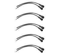 Uikdjgu 10X Male Female Plug 2 Pin LED Waterproof Connector Cable Black