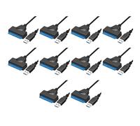 Uikdjgu 10X USB Cable 3 to USB 3.0 Adapter USB Adapter Cable Support 2.5 Inches Ssd Hdd Hard Drive